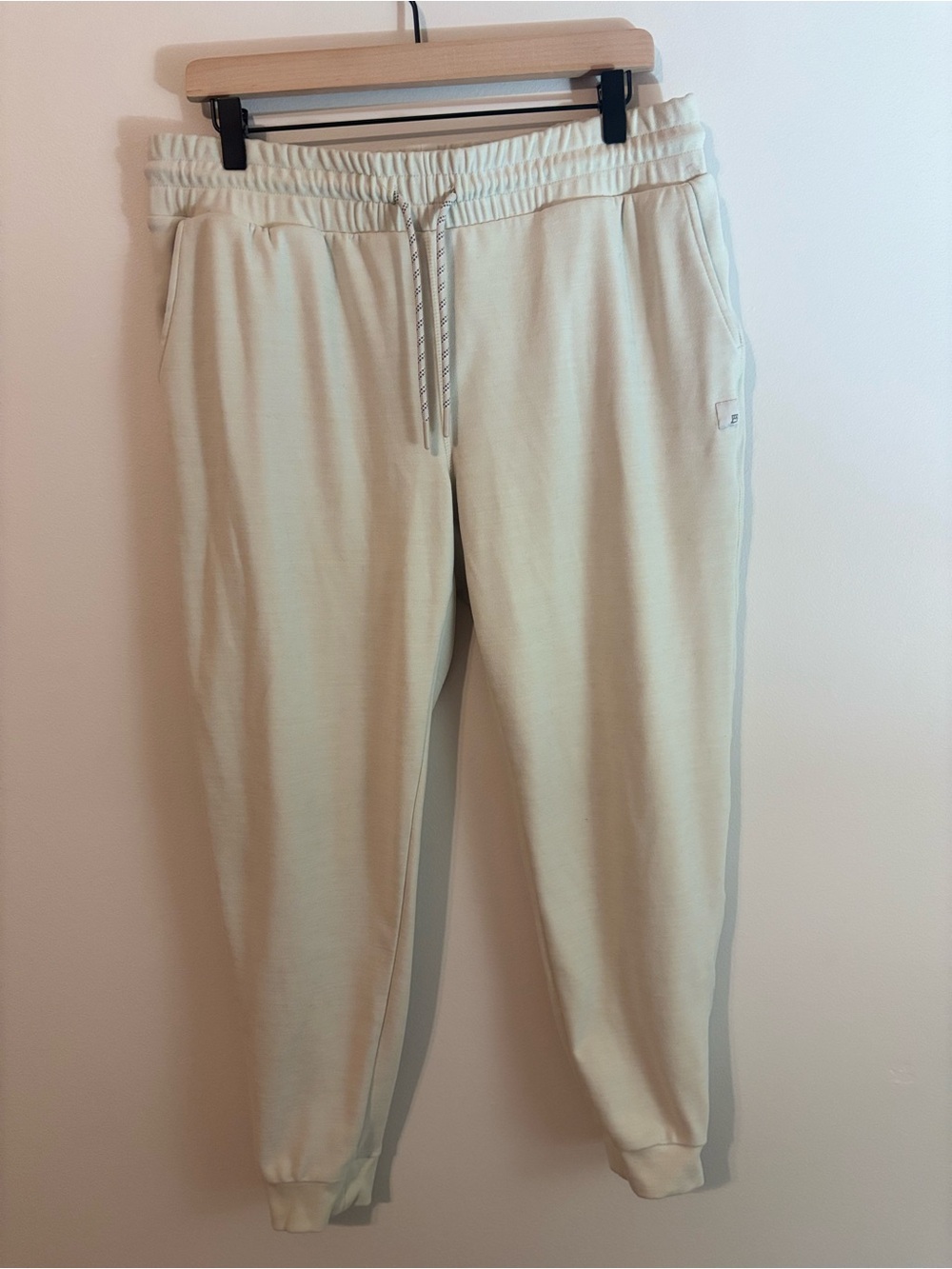 Avalanche Cream Track Jogger Pants with Drawstring Waist